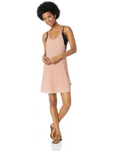 Cover-Ups Women's Backside Tank Dress - Cameo Brown - CS18EQXS9KQ $39.60