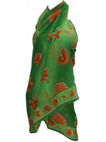Cover-Ups Women Hawaiian Sarongs for Women Plus Size Beach Wrap Skirt Full Long B - Green_c380 - CK11F0U0D09 $17.57