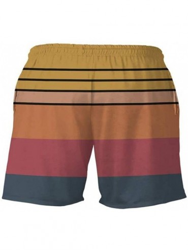 Trunks Christmas Turkey Print Pants Short Beach Casual Trouser Shorts Swim Trunks Board Drawstring Shorts - J-orange - CI19DS...