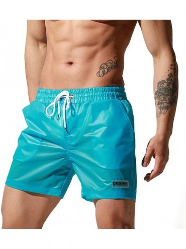 Board Shorts Mens Board Shorts Swimsuits Swim Trunks Long Beach wimwear with Mesh Liner Pocket - Z Sky Blue - C6199S7KUA8 $51.24