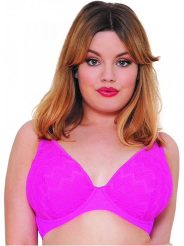 Tops Women's Hi Voltage Halterneck Bikini Top - Shocking Pink - CR12N5Q87AE $79.53