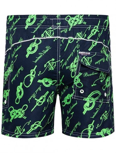 Trunks Men Swim Trunks Drawstring Elastic Waist Quick Dry Beach Shorts with Mesh Lining Swimwear Bathing Suits - 153m-green -...