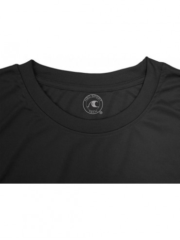 Rash Guards Big & Tall Men's Long Sleeve Swim Shirt Swordfish Print - Loose Fit UPF 50+ - Black - C2190EW9OGZ $24.97