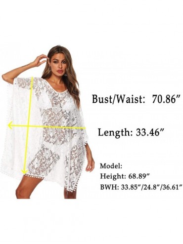 Cover-Ups Beach Kaftan Dress Swimsuit Cover Ups Bikini Outfits for Summer Vacation - White - CX18SK45CI4 $10.58