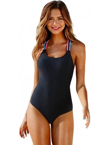One-Pieces Backless One Piece Swimsuit for Women - Black - CM18S9X5QLW $31.63