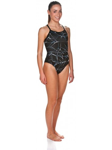 One-Pieces Womens Water Light Drop Back MaxLife One Piece Swimsuit - Black - CA18I4S0C30 $27.24