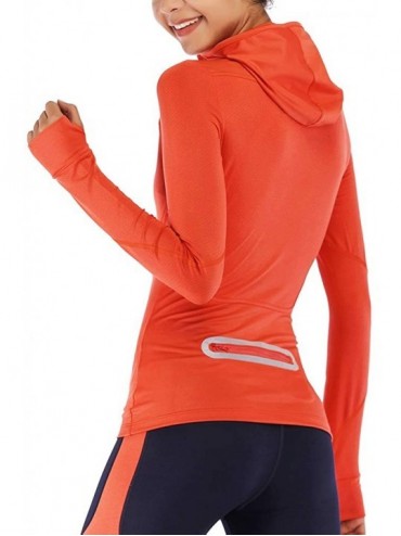 Rash Guards Women's UPF 50+ Sun Protection T-Shirt Long/Short Sleeve Outdoor Performance - Orange 3 - CF196SNG0DZ $48.37