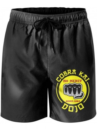 Board Shorts Black Cobra-Kai-Dojo-No-Mercy-Snake-fist-Logo-Men Shorts Quick Dry Cool Shorts for Mens - White-24 - CQ18TOW9QHG...