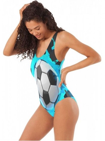 Racing Sport Ball Football Soccer One Piece Swimsuit Swimwear Beach Suits Bathing Suit for Women Teens Girls - C618R4CZRKW $2...