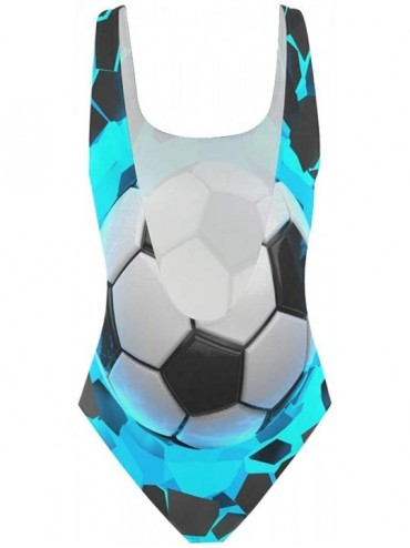 Racing Sport Ball Football Soccer One Piece Swimsuit Swimwear Beach Suits Bathing Suit for Women Teens Girls - C618R4CZRKW $2...