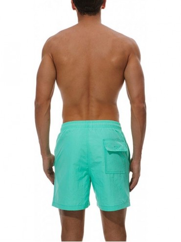 Racing Men's Quick Dry Swim Trunks with Mesh Lining Beach Shorts Boardshorts Swim Shorts 3 Pockets - Lake Blue - CW18TR7E6X6 ...
