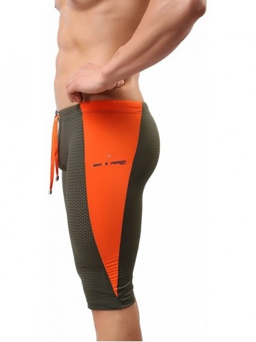 Trunks Men's Fashion Breathable Mesh Elastic Training Shorts Swim Trunks Beach Pants 2240 - Green - C618C3MU8LO $19.67