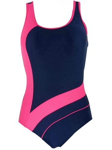 Racing Sport One Piece Swimsuit Swimwear Women Beach Wear for Women Patchwork Bathing Suits - 1 - CU18Q43D2IY $35.40