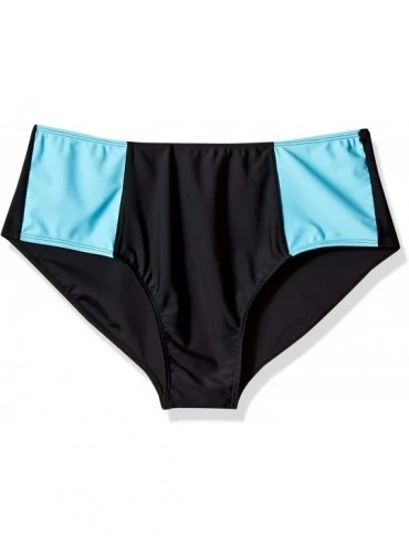 Tankinis Women's Swim Bottom Sport Color Block - Sky Blue - C418DQI7IDA $18.76