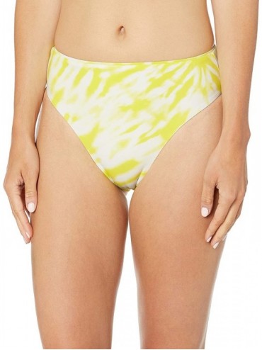 Tankinis Women's Hi Rise Pant Bikini Bottom Swimsuit - Beach Break Limeade - C618OEIUOO2 $56.85