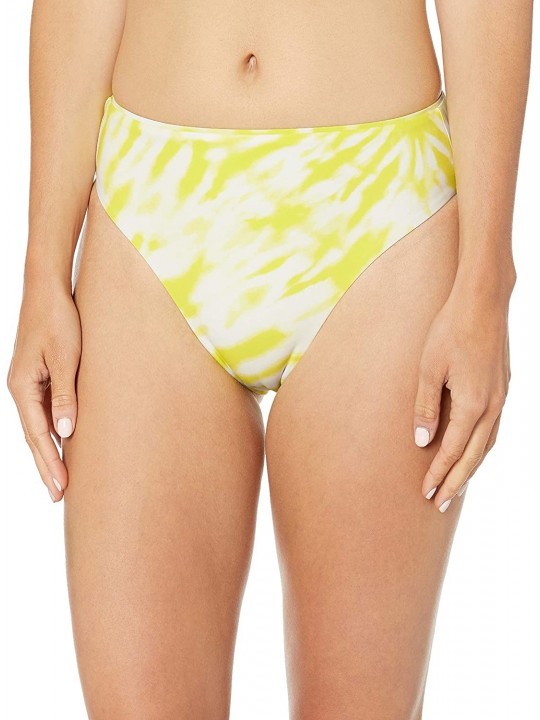 Tankinis Women's Hi Rise Pant Bikini Bottom Swimsuit - Beach Break Limeade - C618OEIUOO2 $25.01