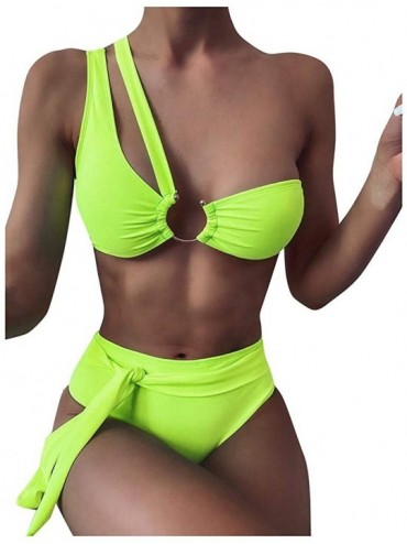 Sets Women Short Sleeve Two Piece Swimsuit Short Sleeve Swimming Crop Top High Waist Bikini Sets 2 PCS Swimwear by Lowprofile...