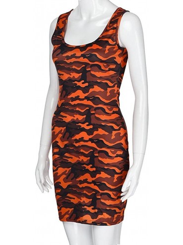 Cover-Ups Women's Sleeveless Summer Dress Halter Neck Tunic Party Dress Casual Loose Mini Short Beach Dresses - Z-13-orange -...