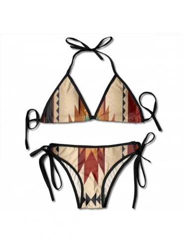 Sets Women's Bikini Sets Sexy Bikini Funny 3D Print Two Piece Swimsuit Bottom Bra Set - Color 16 - CR199H2M7L2 $26.72