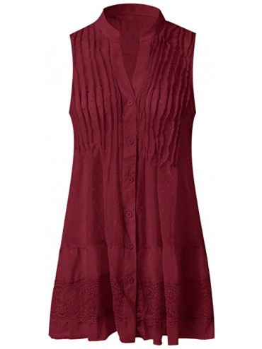 Cover-Ups Women Tunic Tops Dress Lady Outfit Evening Party Mini Dress - 01-wine Red - C0190EHSEX7 $22.71