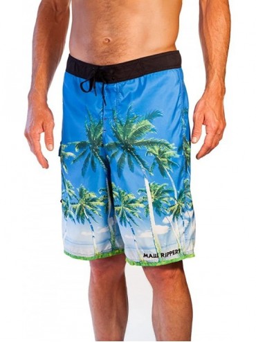 Board Shorts Hawaiian Palms Board Short - C112257UWSR $61.64
