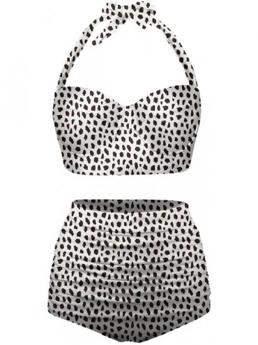 Racing Womens Cute Animal Skin Print Leopard Bikini Push up Two Piece Swimsuits - White-3 - C0196OS8R9C $64.82