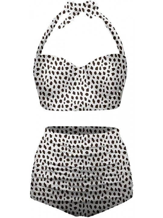 Racing Womens Cute Animal Skin Print Leopard Bikini Push up Two Piece Swimsuits - White-3 - C0196OS8R9C $34.16