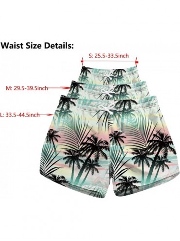 Board Shorts Women's Casual Swim Trunks Quick Dry Print Boardshort Beach Shorts - Green 6012 - CY18DHGZ8LE $24.86