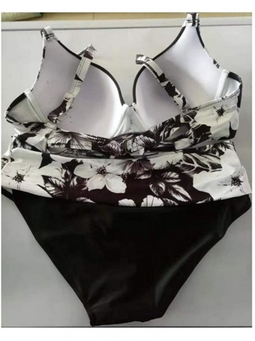 Sets Plus Size Cross Bandage Two Piece Bikini Set Solid Bathing Suits Swimwear Beachwear - J1 - CN18UNG5OAO $16.45