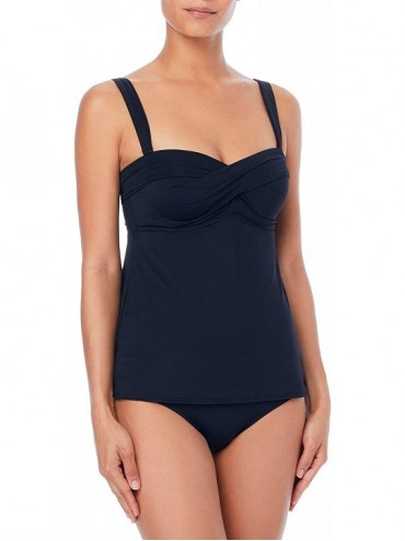 Tankinis Women's Tankini Swimsuit with Five Way Versatility - Castaway Black - C81868Z2UT6 $75.14