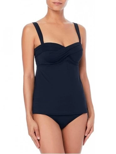 Tankinis Women's Tankini Swimsuit with Five Way Versatility - Castaway Black - C81868Z2UT6 $68.88