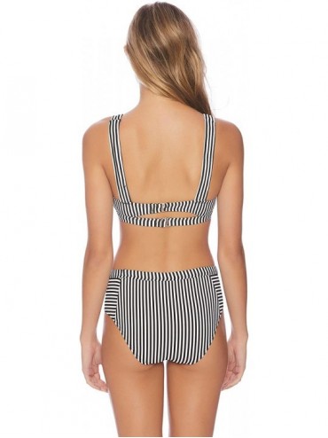 Sets Women's High Waist Swimsuit Bikini Bottom - Line Black - C618Y8LWN85 $52.88