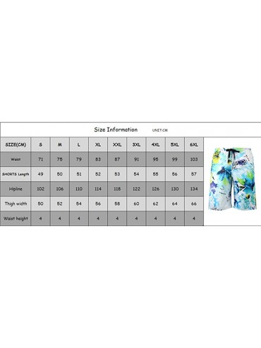 Board Shorts Mens 3D Printed Swim Trunks Beachwear Sports Running Swim Board Shorts - Multi-202 - CY18R9HN25K $21.44