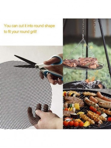 Tankinis BBQ Grill Mesh Non-Stick Mat Reusable Sheet Resistant Cooking Baking Barbecue - A - CN19084XD9Y $11.59