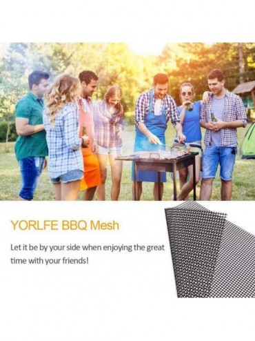 Tankinis BBQ Grill Mesh Non-Stick Mat Reusable Sheet Resistant Cooking Baking Barbecue - A - CN19084XD9Y $11.59