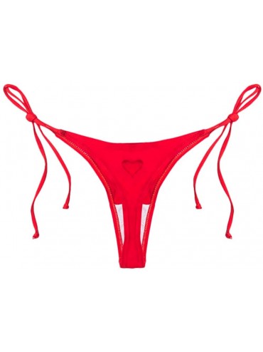 Sets Women Swimwear Brazilian Cheeky Bikini Bottom Side Tie Thong Bathing Swimsuit - Red - C818OEKCDO8 $13.91