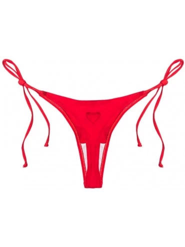 Sets Women Swimwear Brazilian Cheeky Bikini Bottom Side Tie Thong Bathing Swimsuit - Red - C818OEKCDO8 $24.59
