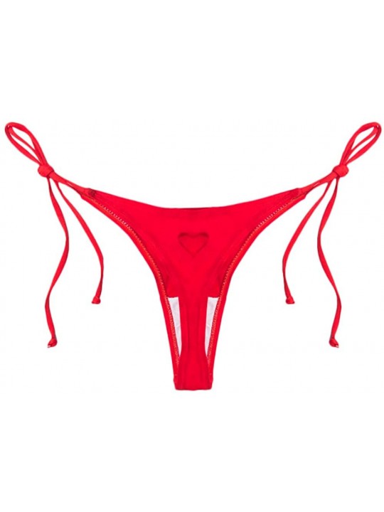 Sets Women Swimwear Brazilian Cheeky Bikini Bottom Side Tie Thong Bathing Swimsuit - Red - C818OEKCDO8 $13.91