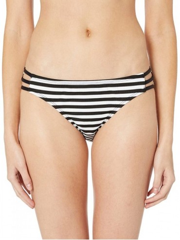 Bottoms Women's Triple Threat Moderate Coverage Bikini Bottom Swimsuit - Between the Lines - CM18GWHZD79 $25.99