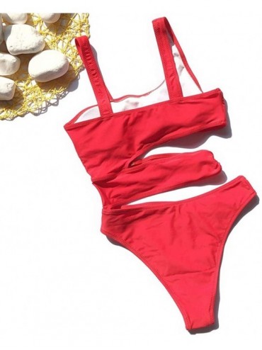 Tankinis Cut Out One Piece Swimsuits for Women 2020 New Hipster Bathing Suits Sexy Brazilian Bikini Swimwear Beachwear Red - ...