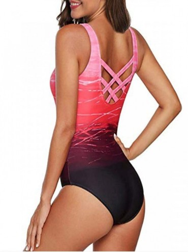 Racing Women's One Piece Swimsuits Athletic Training Classic Racerback Brief Swimwear Swimsuits Bathing Suits for Women Red -...