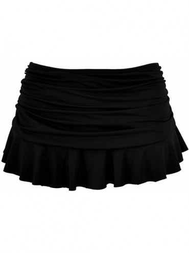 Tankinis Women Summer Swimwear Tummy Tuk Swim Bottom Shorts - Black-1 - CQ18EUYRAD6 $15.68