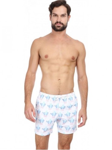Trunks Palmers Swim Shorts Mens Quick Dry Swim Trunks with Mesh Lining- Print Swimwear Swimsuit - Cactus - CS196L8XSD0 $12.85