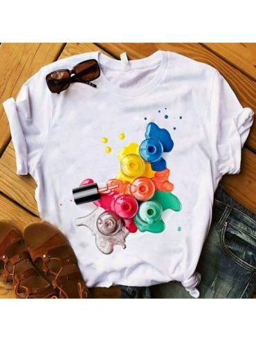 Sets Womens Fashion Round Neck Summer T Shirt Creative HD 3D Print Tops Blouse Loose Summer Tee - New Blouse _H - C4196UNH3OU...