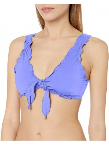 Tops Women's Ruffle Bralette Bikini Swimsuit Top - Purple Twilight//Solids - CD18Y6H0W7Y $27.33