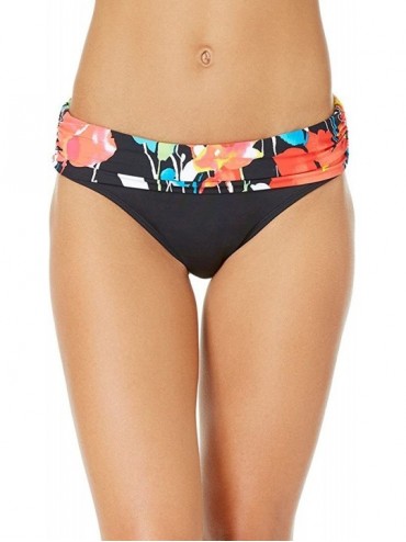 Bottoms Women's Fold Over Mid-Rise Bikini Bottom Swimsuit - Growing Floral - C412N2SZ9HV $39.70