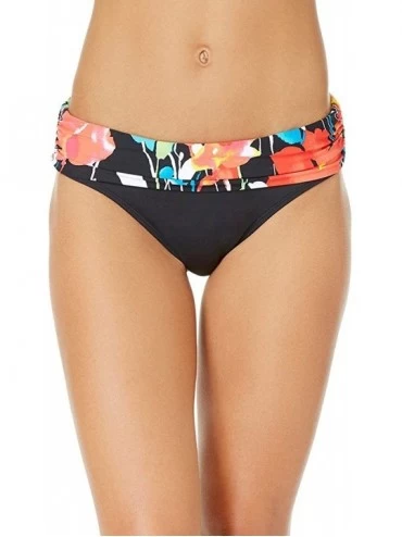 Bottoms Women's Fold Over Mid-Rise Bikini Bottom Swimsuit - Growing Floral - C412N2SZ9HV $74.57