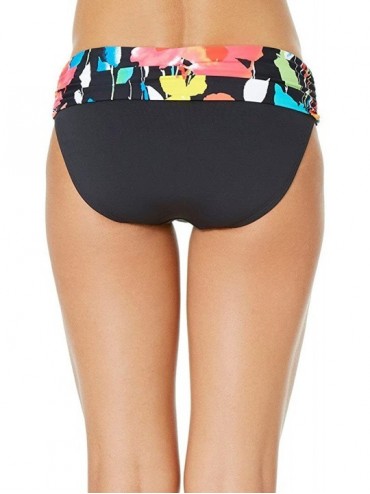 Bottoms Women's Fold Over Mid-Rise Bikini Bottom Swimsuit - Growing Floral - C412N2SZ9HV $39.70