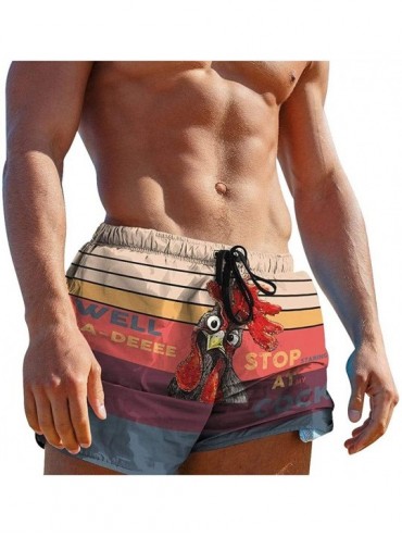 Trunks Men's Summer Holiday Drawstring Shorts Casual Cock Printed Beach Pants Swim Trunks-Look at My Pecker-Look at IT - J-wh...