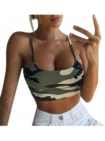 Bottoms 2020 Summer Womens Camisole Sleeveless Striped Button Camis Spaghetti Strappy Bowknot Crop Tank Tops Vests - 0406- Ar...